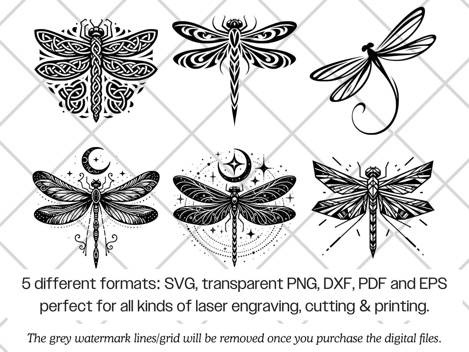 Dragonfly SVG Bundle · Floral Nature Boho Insect Clipart PNG · Cricut ...