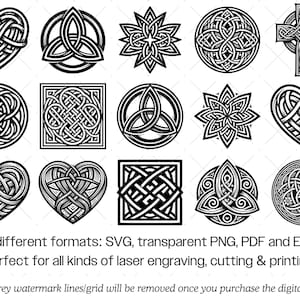 Celtic Knot SVG Bundle · Irish Knotwork Symbol Clipart PNG · Cricut image 9