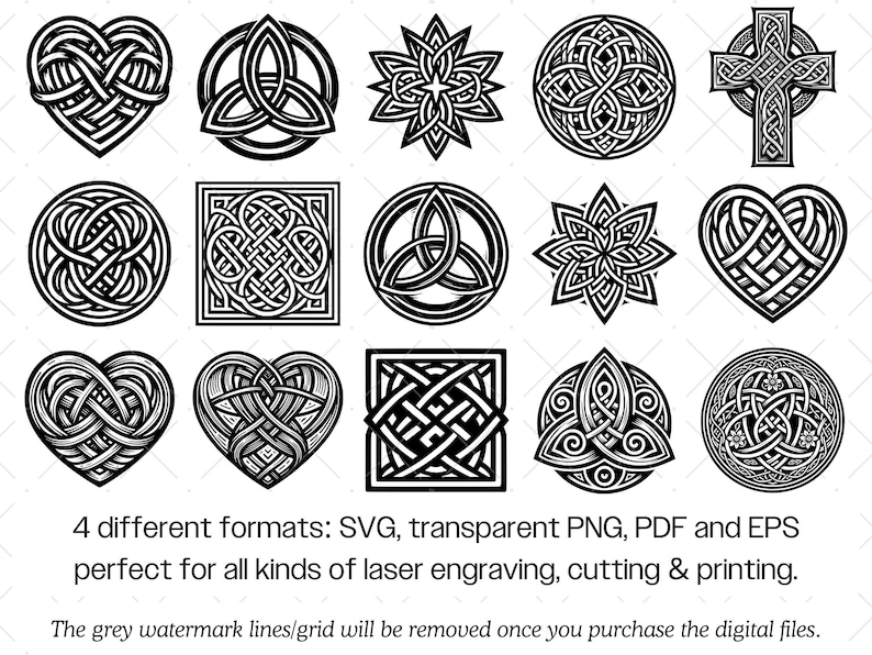 Celtic Knot SVG Bundle · Irish Knotwork Symbol Clipart PNG · Cricut image 9