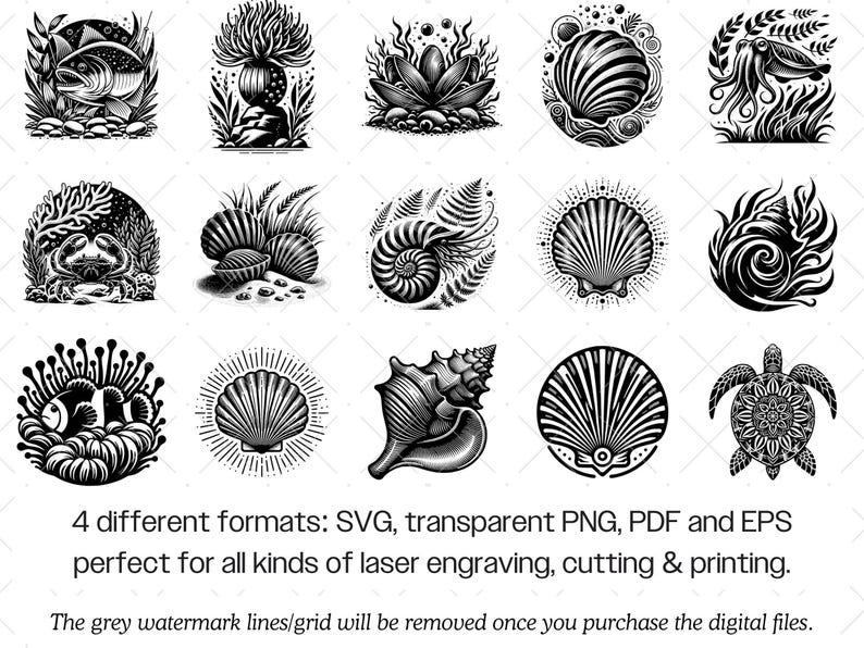 Ozean Tier SVG Bundle · Meereswelt Clipart PNG · Cricut Dateien Bild 7