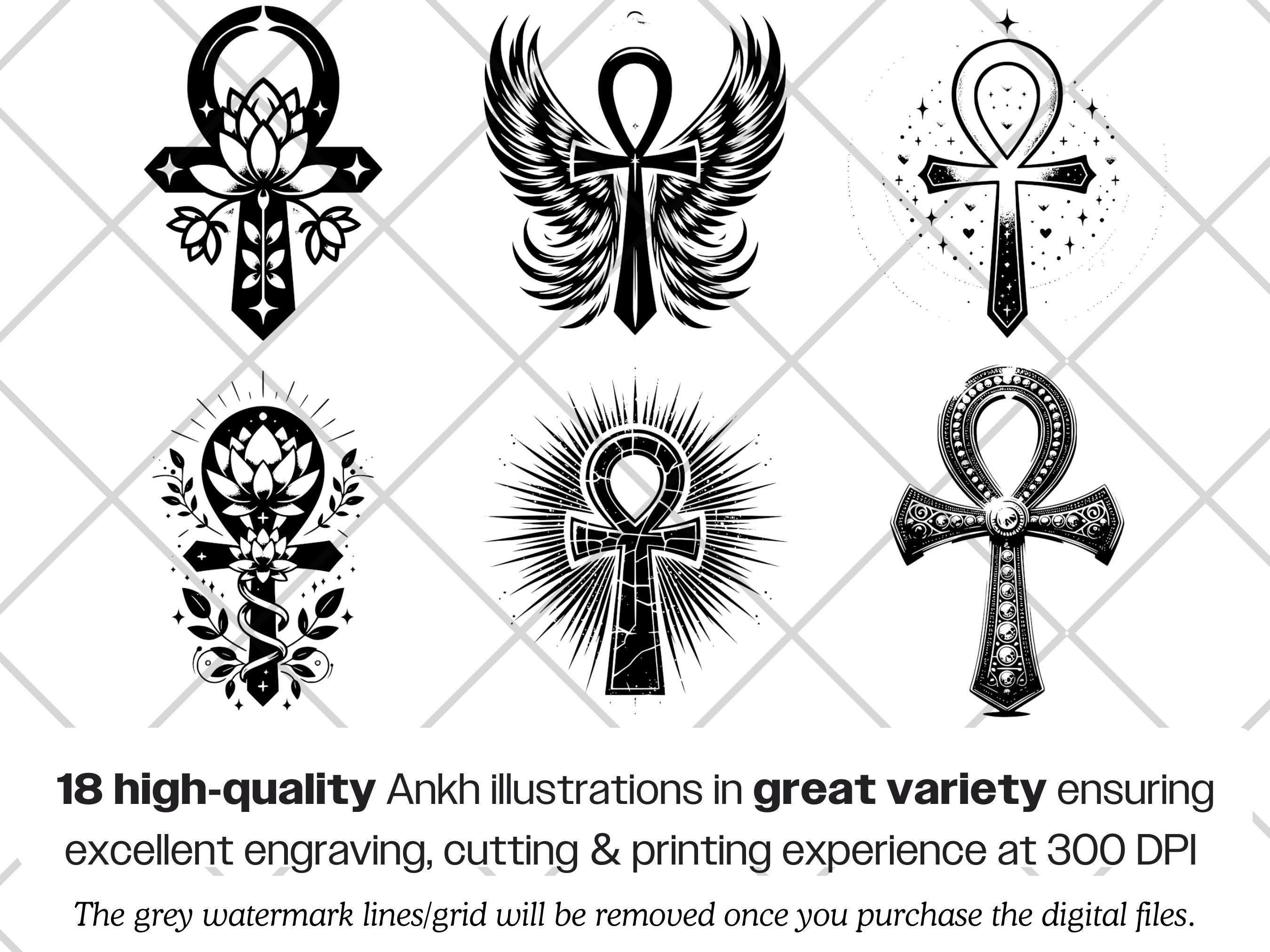 Ankh SVG Bundle · Egyptian Mythology Pagan Symbol Clipart PNG · Cricut ...