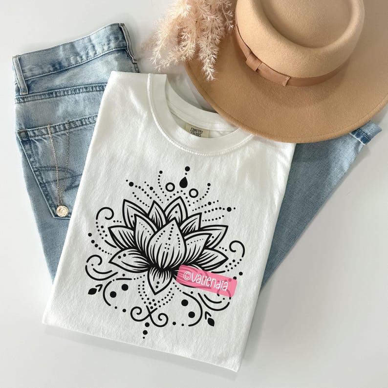 Lotus Blume SVG-Bundle · Yoga Buddha Om Heilige Clipart PNG · Cricut Bild 2