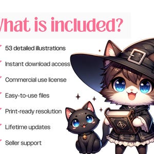 Halloween Cats PNG Bundle · Spooky Witchy Funny Cat Clipart image 10