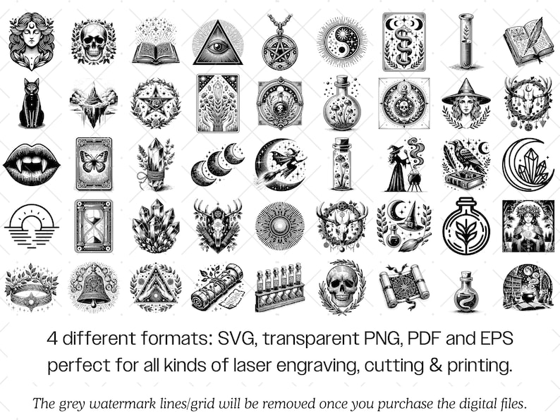 Witchcraft SVG Bundle · Gothic Wiccan Pagan Celestial Magic Witchcraft ...