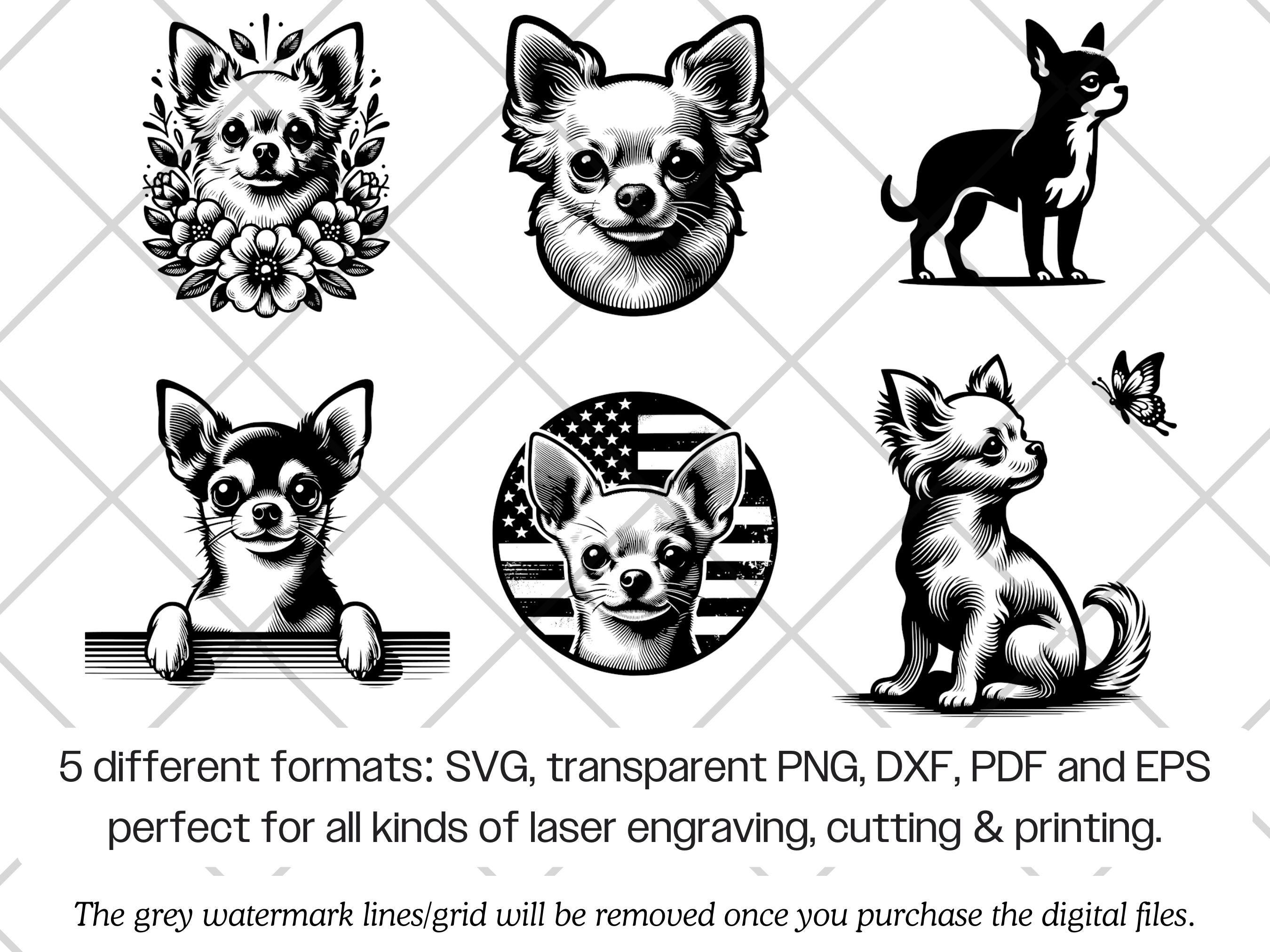 Chihuahua SVG Bundle · Tiny Funny Pet Dog Clipart PNG · Cricut Files - Etsy