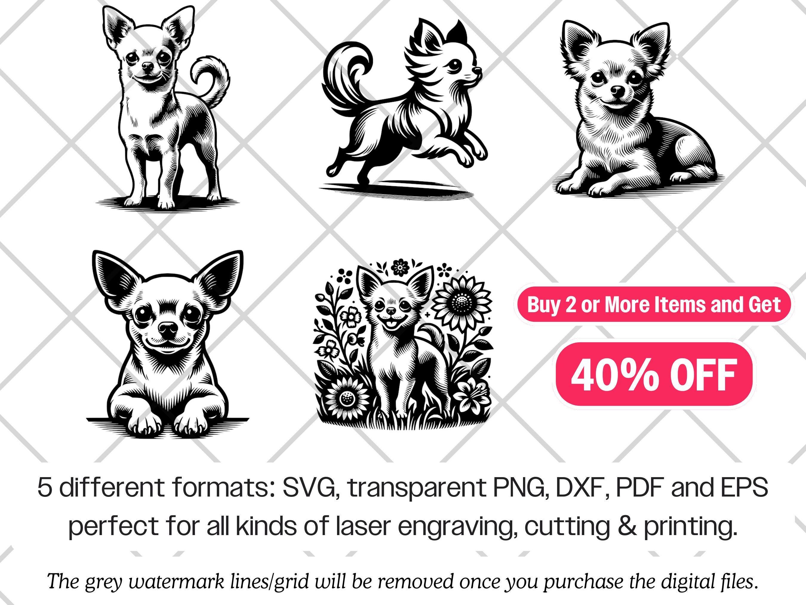 Chihuahua SVG Bundle · Tiny Funny Pet Dog Clipart PNG · Cricut Files - Etsy