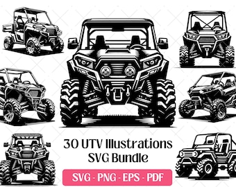 UTV SVG Bundle · Offroad Side by Side Clipart PNG · Cricut Files