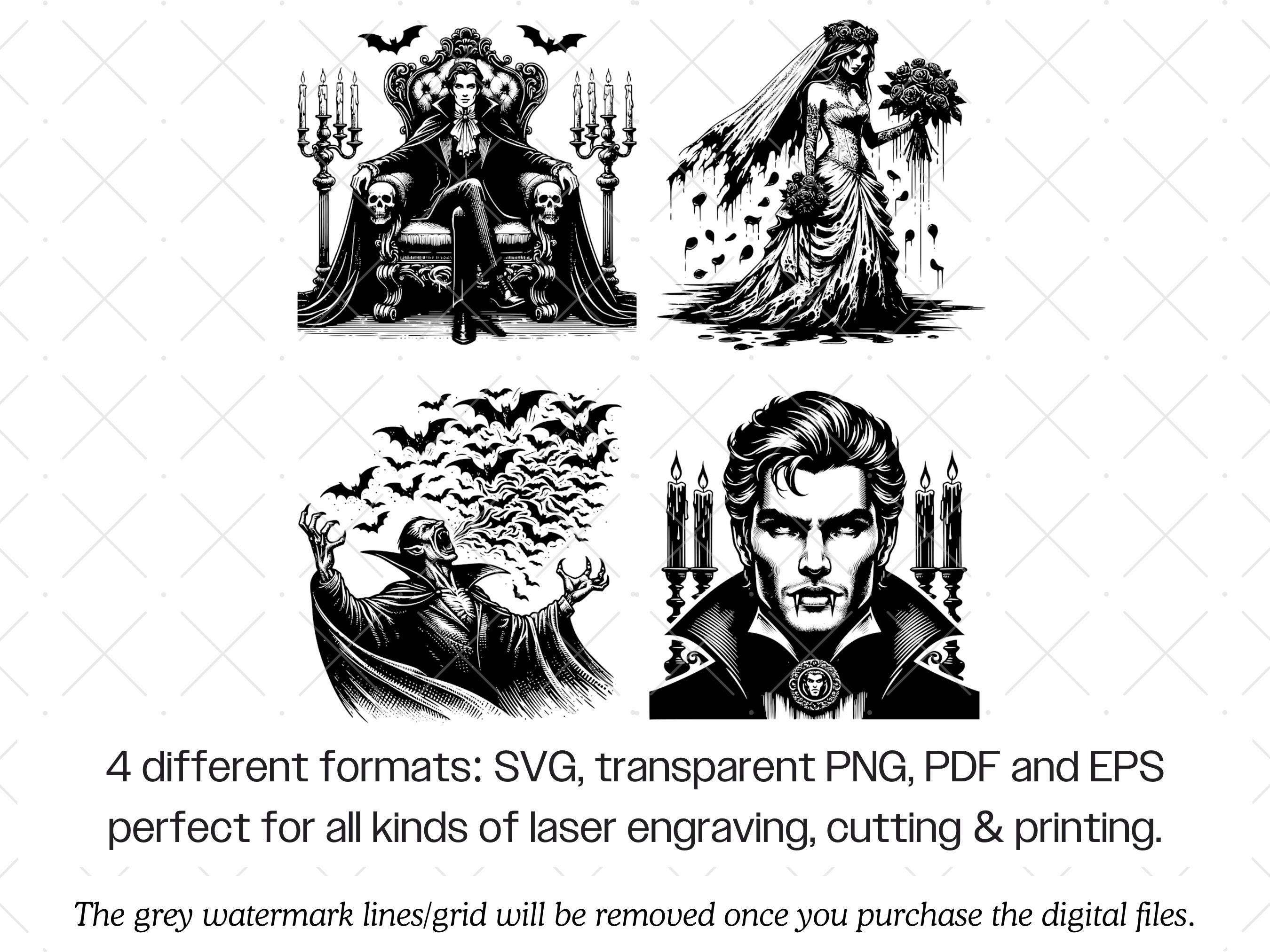 Vampire SVG Bundle · Gothic Halloween Dracula Clipart PNG · Cricut - Etsy