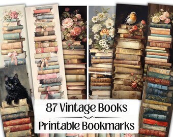 Vintage Book Stack SVG Bundle · Reader Journal Clipart