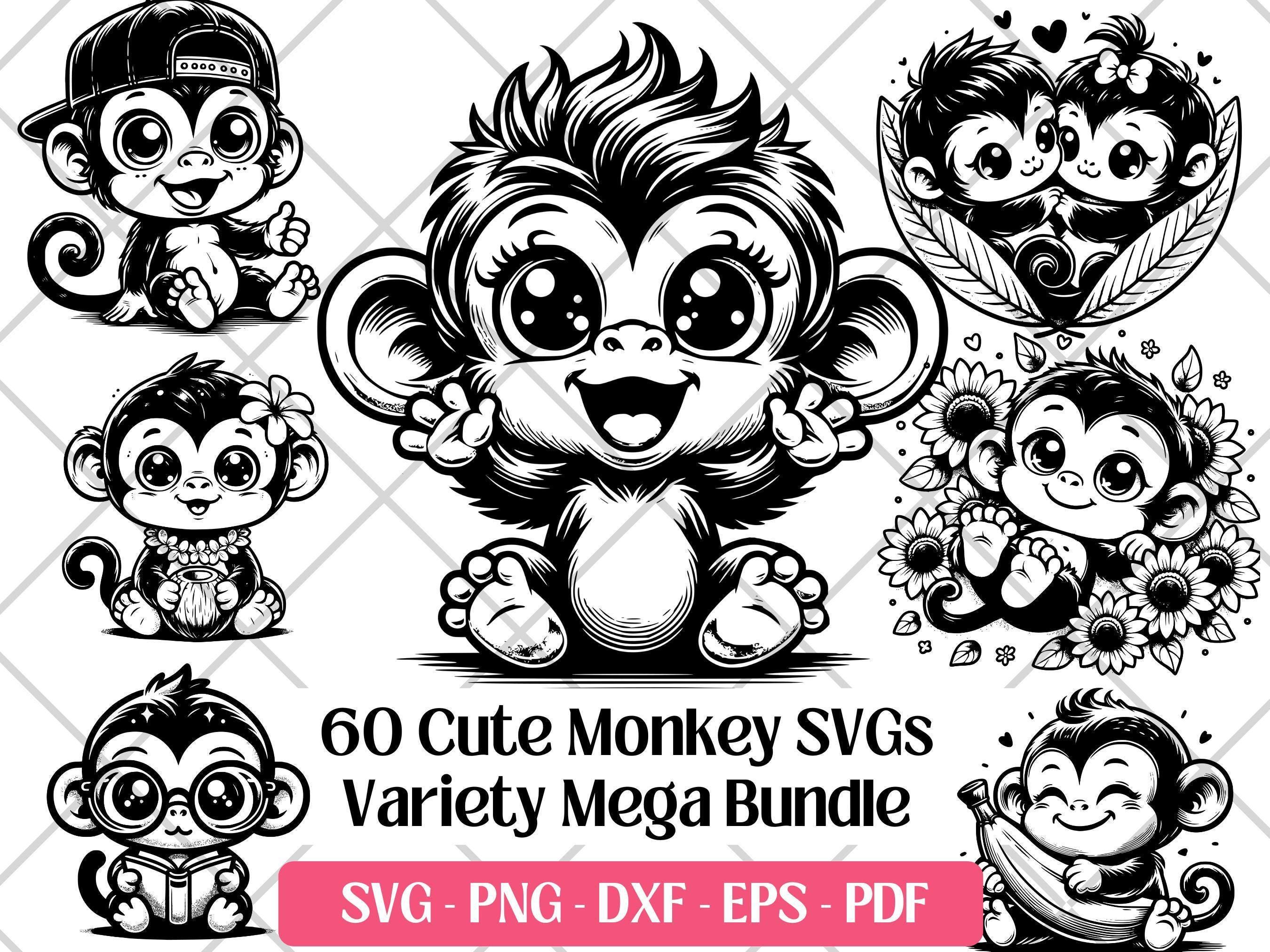 Monkey love card - Etsy México