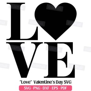 愛の SVG カッティング レーザー彫刻ファイル PNG DXF EPS Pdf、大胆な愛の言葉ハート バレンタインデー SVG、ロマンチックな愛の SVG クリップアート デザイン昇華