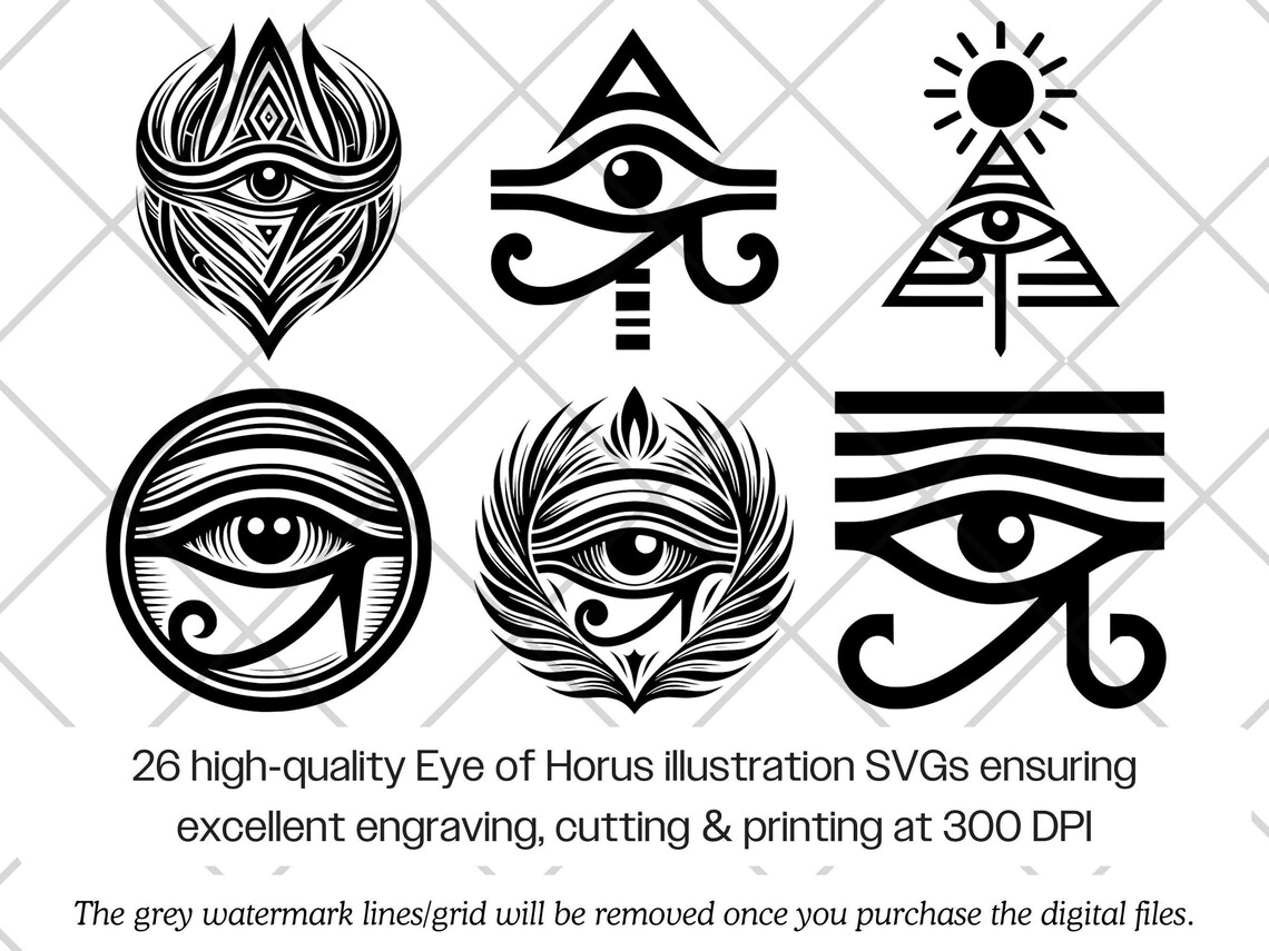 Eye of Horus SVG Bundle · Egyptian Mythology Clipart PNG · Cricut - Etsy