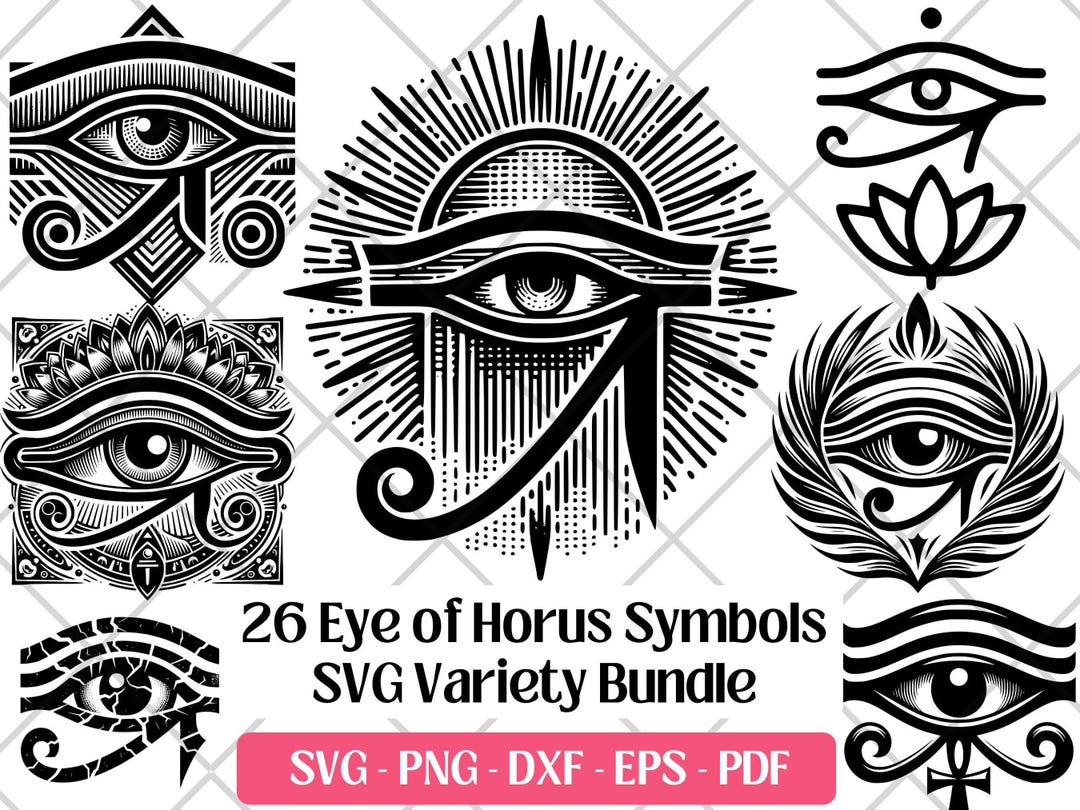 Eye of Horus SVG Bundle · Egyptian Mythology Clipart PNG · Cricut - Etsy