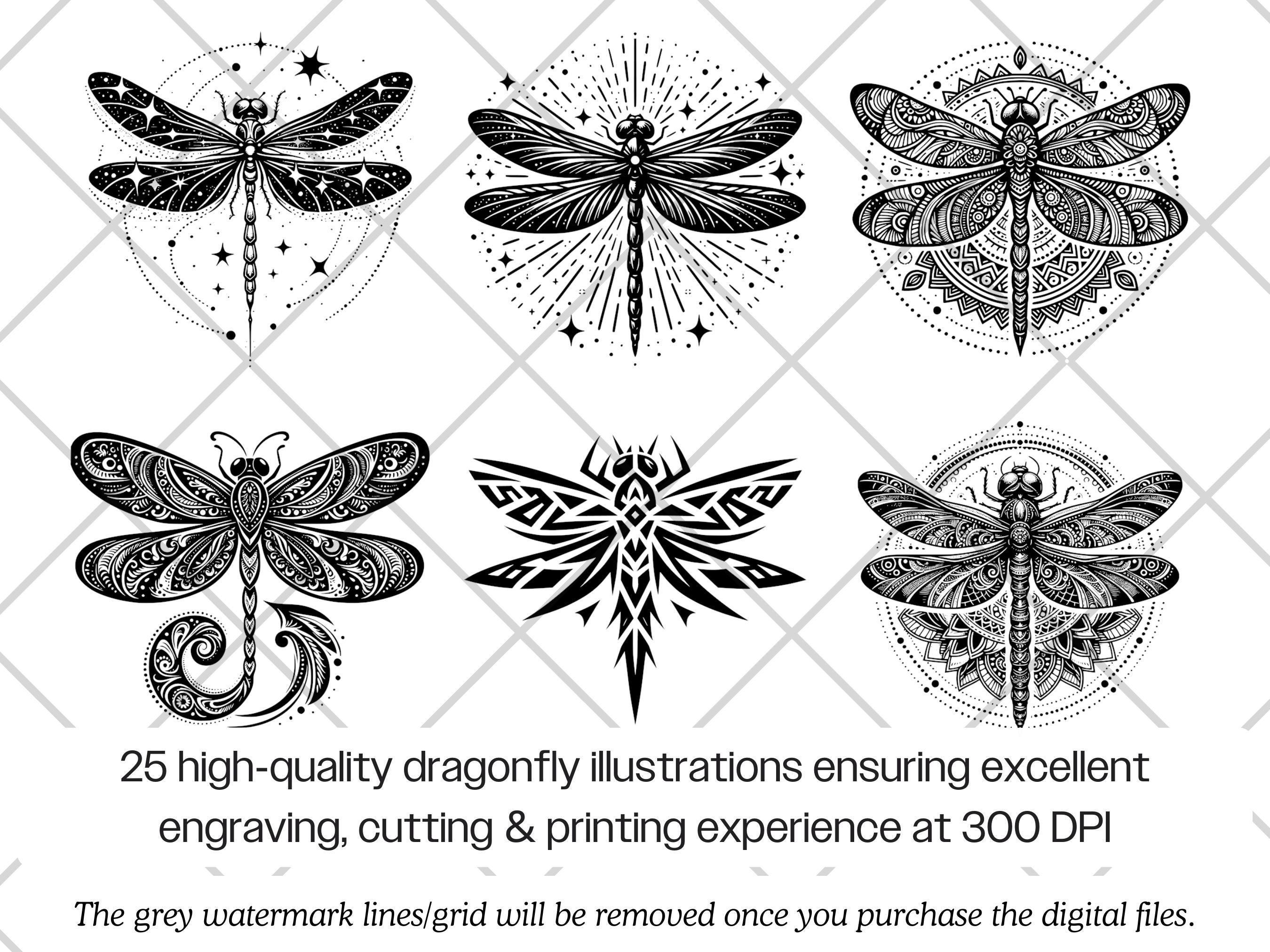 Dragonfly SVG Bundle · Floral Nature Boho Insect Clipart PNG · Cricut ...