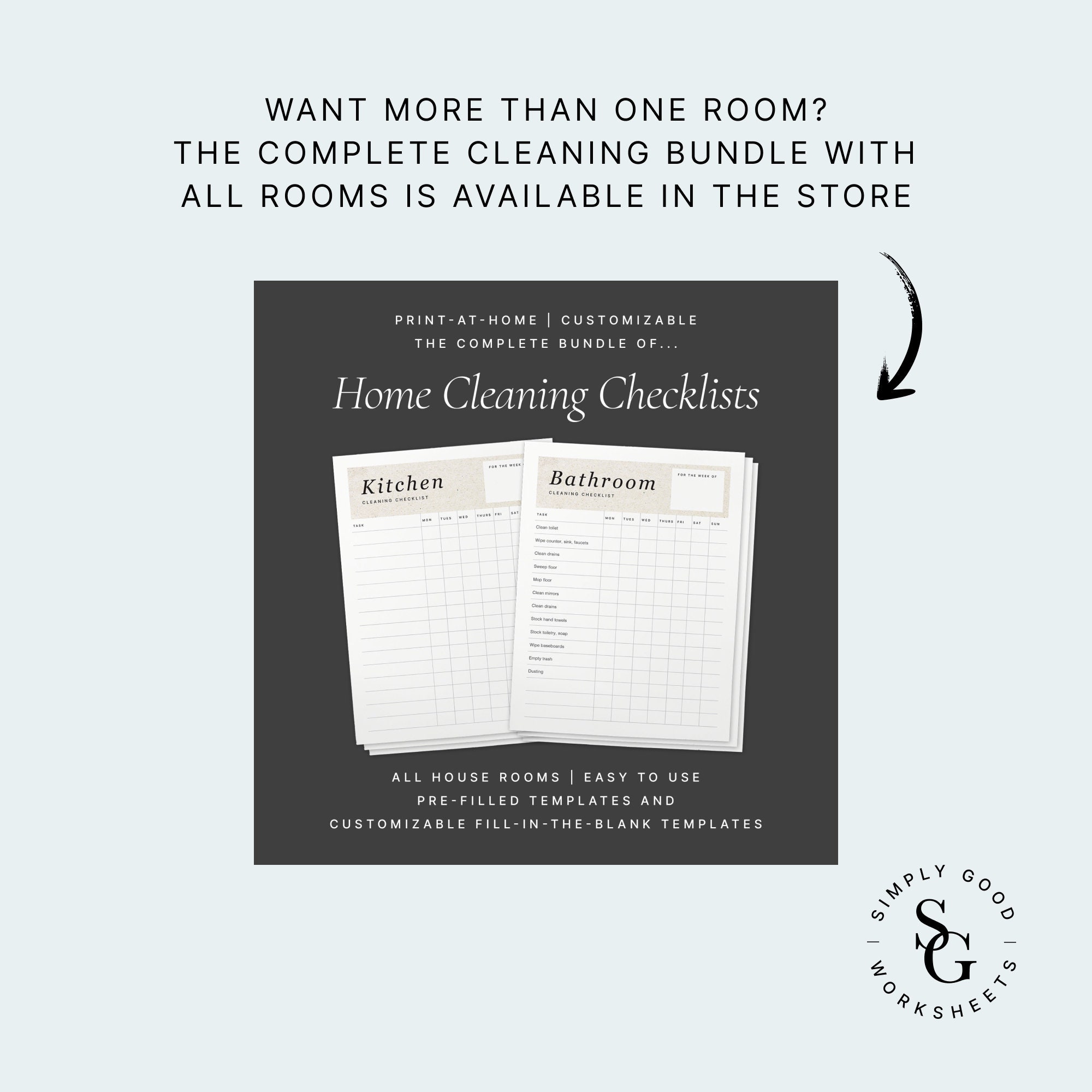 Kitchen Cleaning Checklist by Week, Printable Download, Fillable PDF ...