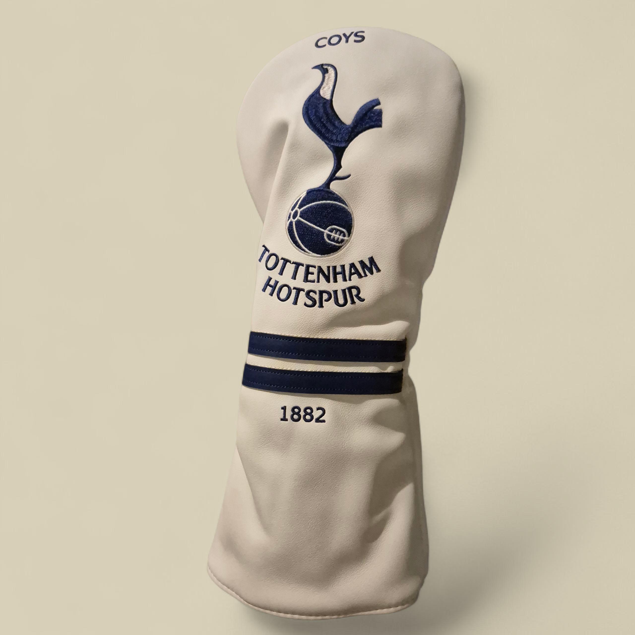 Tottenham Hotspur Golf Driver Headcover | Golf Gift | Fairway Wood Hybrid Cover | Golf Accessories for Spurs Supporter