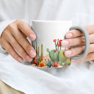 Super süße Wüste Oasis Kaffee Tasse, Saguaro Tasse, Kakteen Tasse