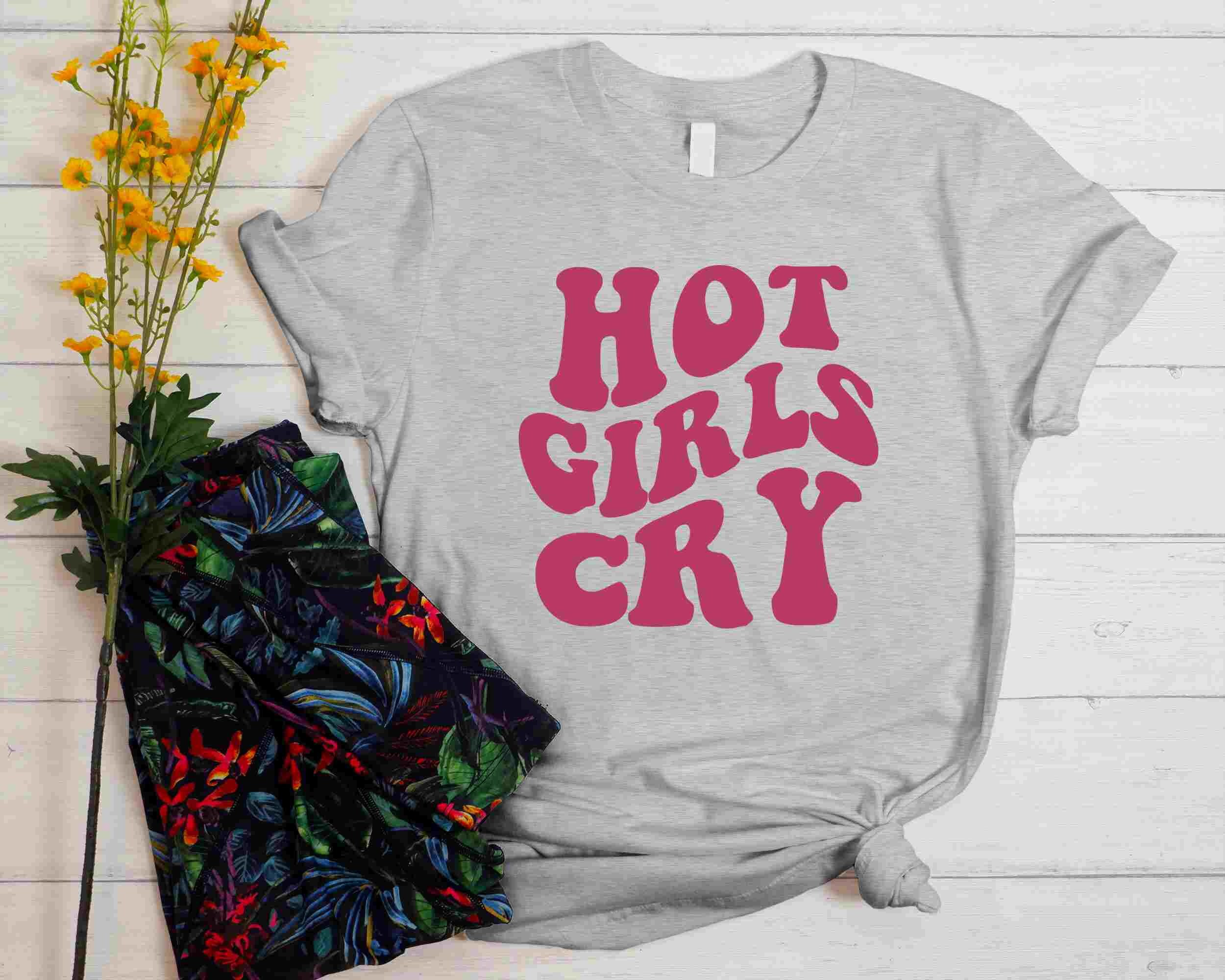 Hot Girls Cry Crop Top Hot Girls Cry Tank Top Y2k Trending Crop Top 