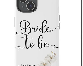 Phone Case for Bride Gift Phone Case White Color Bride to Be Phone Case with Personalization for Bridal Gift for Her Bridal Shower phone
