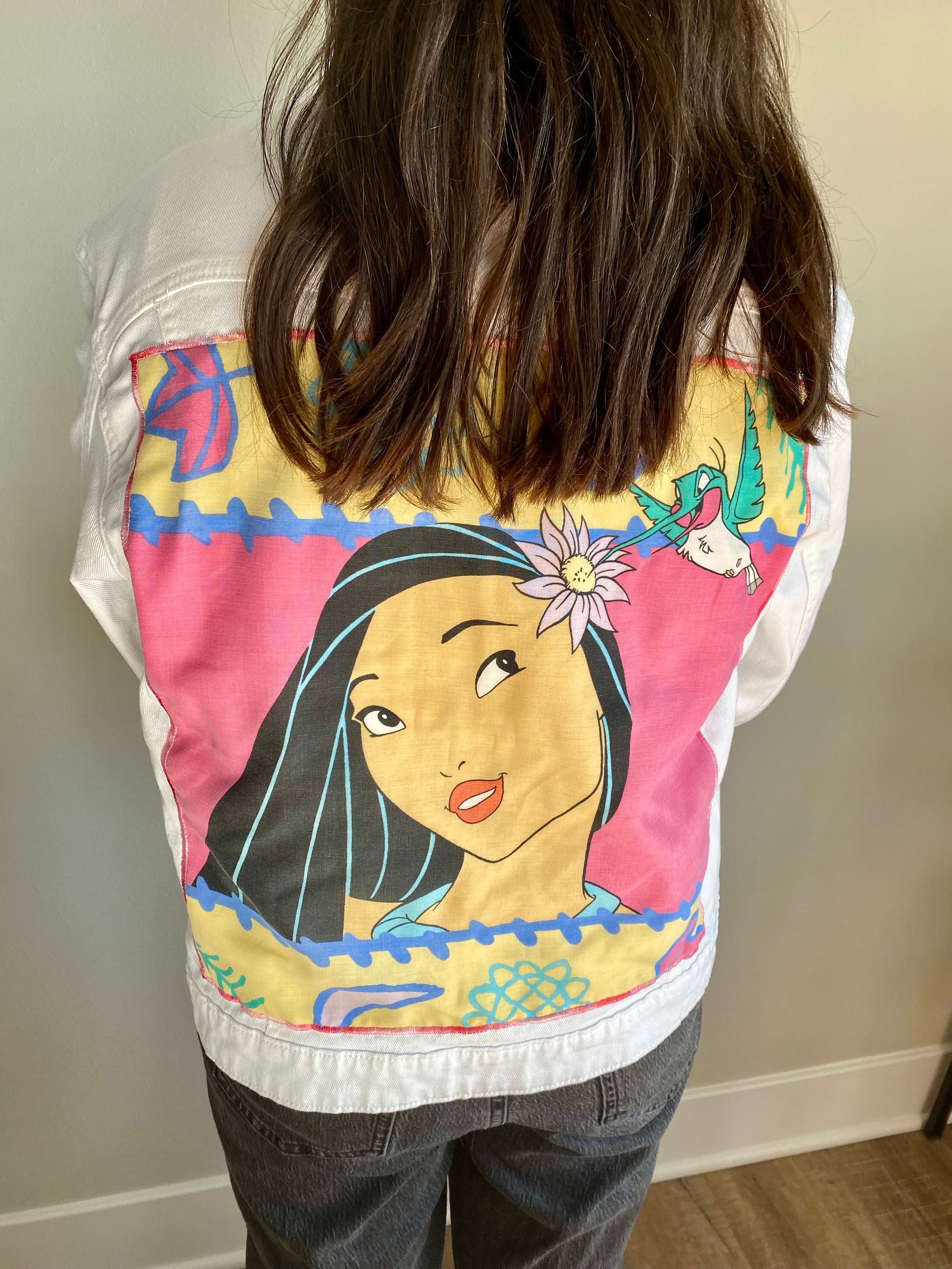 Vintage Disney White Pocahontas Jean Jacket - Etsy
