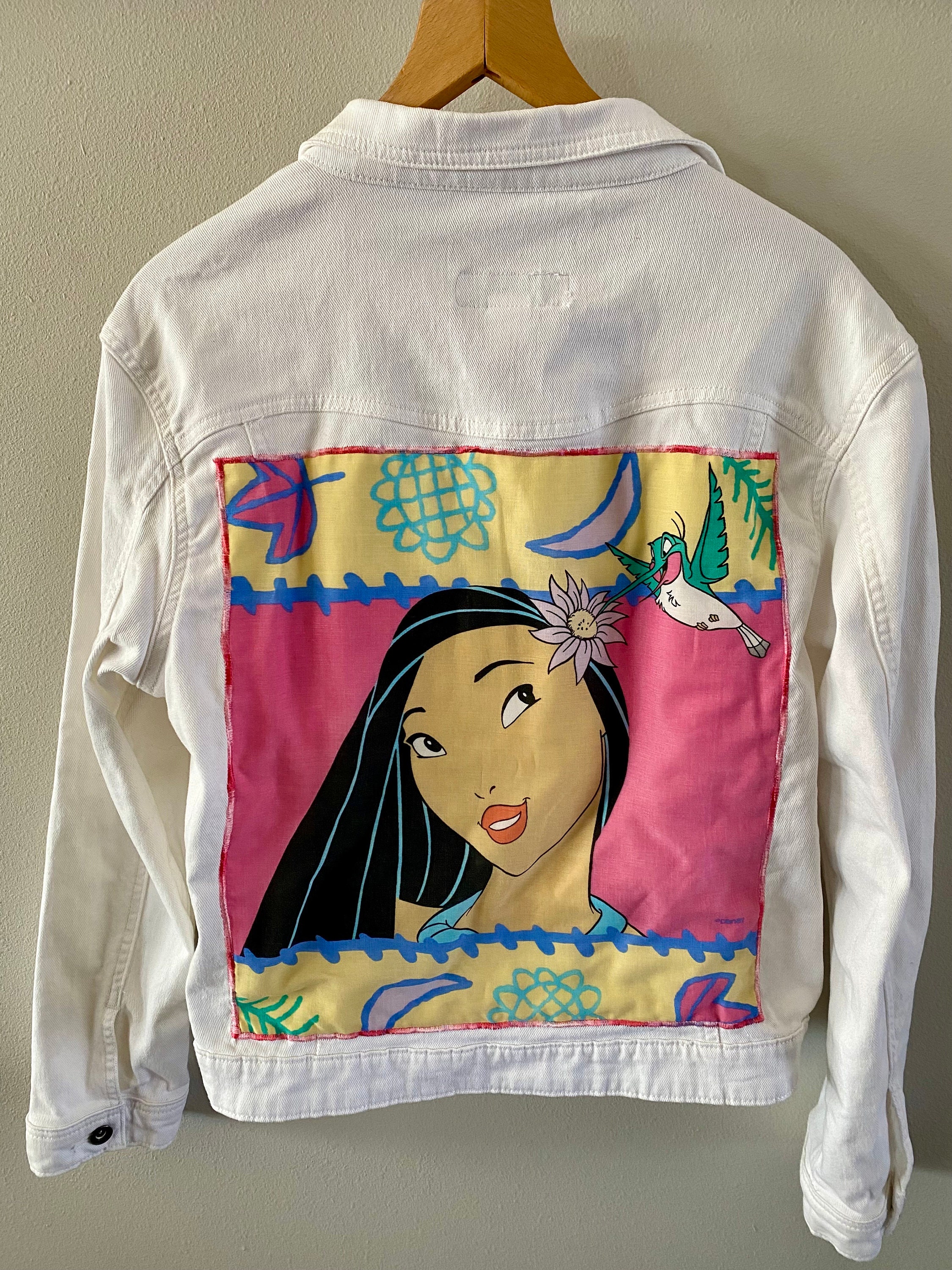 Vintage Disney White Pocahontas Jean Jacket - Etsy