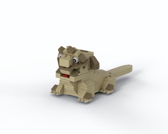 Lego Custom Bearded Dragon Eidechse Anleitung nur 138 Teile