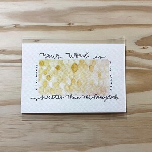 Handgemalte Aquarell Postkarte - Sweeter than Honeycomb