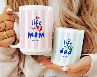 Personalized Expecting Mom Gift, New Dad Gift from Wife, New Mom Mug, New Dad Gift, First Time Mom Gift