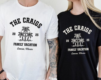 Custom Family Vacation 2025 Shirts, ersonalized Matching Group Vacation TShirt, Personalized Family Beach Trip Shirt, Summer Family Tee