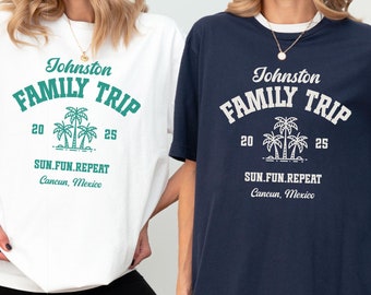 Custom Family Vacation 2025 Shirts, Personalized Matching Group Vacation Tshirt, Personalized Family Beach Trip Shirt, Summer Family Tee