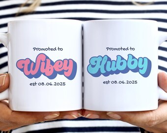 Personalized Mr & Mrs Coffee Mugs, Husband and Wife Mugs, Mr and Mrs Mug, Custom Mr Mrs Coffee Mugs, New Bride and Groom Set, Christmas Gift