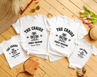 Custom Family Vacation Shirts 2025, Family Matching T-Shirts, Summer Vacation Tees, Beach Trip Shirts, Travel Shirts, Cruise Shirts