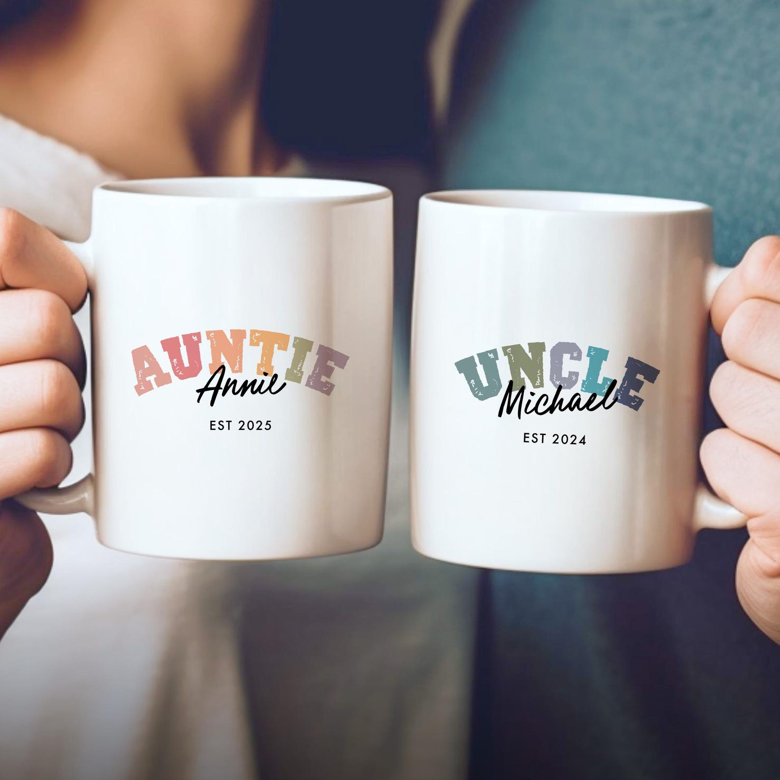 Custom Pregnancy Reveal Mug for New Aunt and Uncle, Aunt and Uncle ...