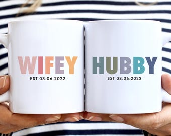 Personalized Mr & Mrs Coffee Mugs, Husband and Wife Mugs, Mr and Mrs Mug, Custom Mr Mrs Coffee Mugs, New Bride and Groom Set, Christmas Gift