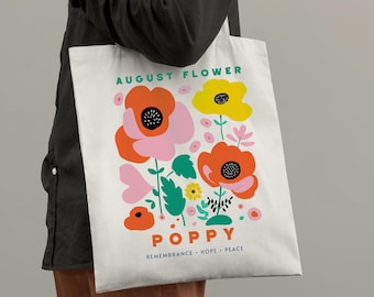 Bolsa de tela personalizada con flor de nacimiento, regalo para damas de honor, envío rápido desde EE. UU.