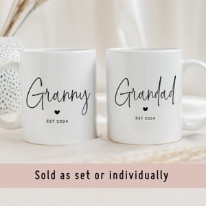 Pregnancy Reveal Mug for Grandparents, Grandparent Surprise Pregnancy Announcement Gift, New Grandpa Gift, New Grandma Gift
