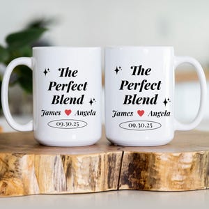 Personalized Wedding Couple Gift, Mr and Mrs Mug, Newlywed Husband and Wife Anniversary Gift, Couple Matching Mugs His and Her Engagement