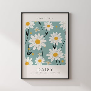 April BirthMonth Flower Gifts • Persoonlijke geboortebloem afdrukbare muurkunst • Cadeau-voor haar • Geboortebloemcadeau moeder • Downloadbaar • BF02