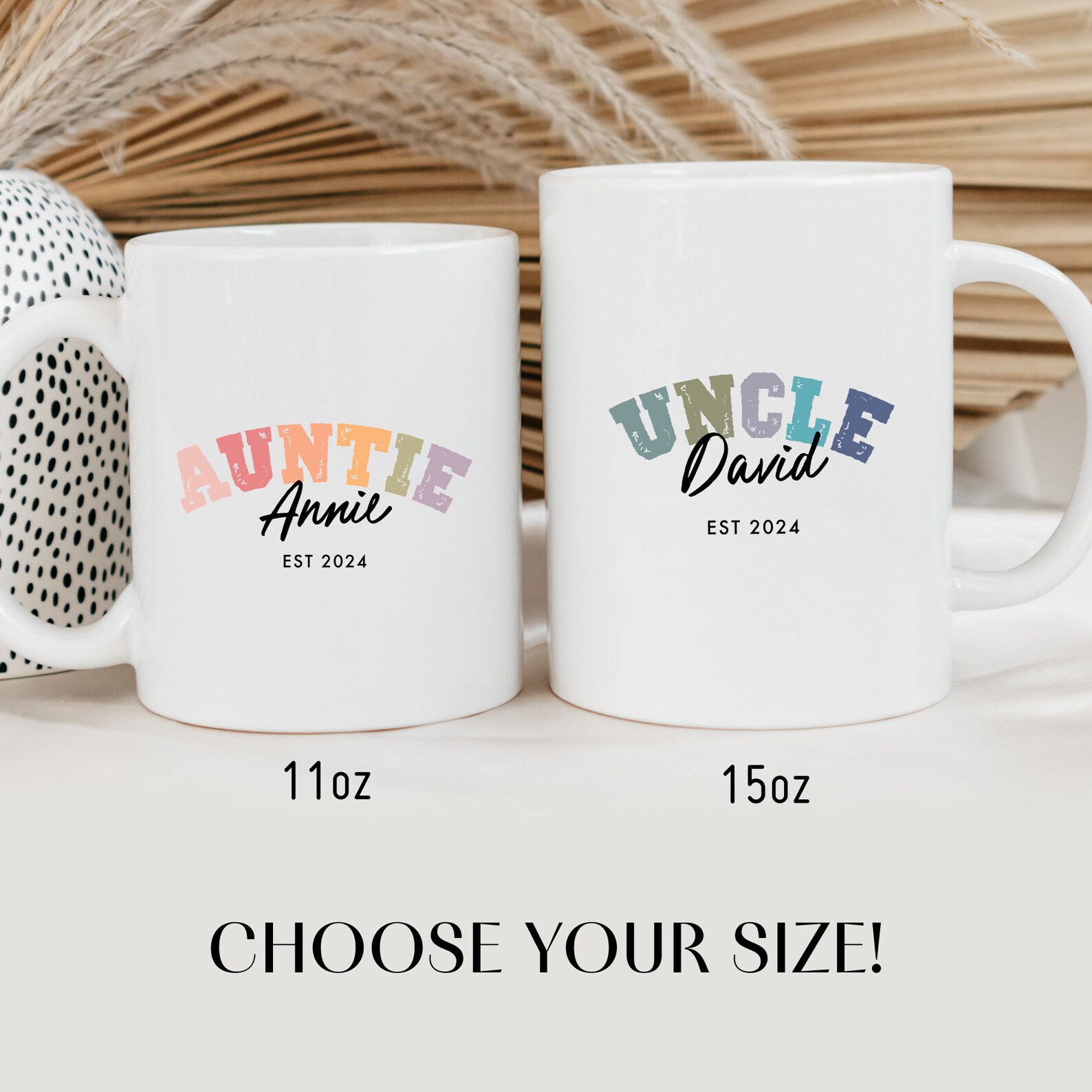 Custom Pregnancy Reveal Mug for New Aunt and Uncle, Aunt and Uncle ...
