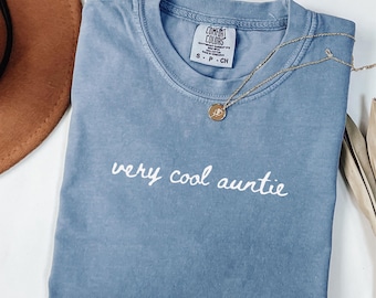Comfort Colors® Auntie Shirt, New Auntie Shirt, Pregnancy Reveal T-Shirts, New Uncle Shirts, Uncle Gifts, Auntie Gift, Cool Aunt Tshirt