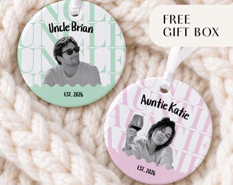 Personalized Auntie & Uncle Christmas Ornament, Custom Auntie Gift, Uncle Gift, Goose Ornament, Christmas Gift for Aunt or Uncle