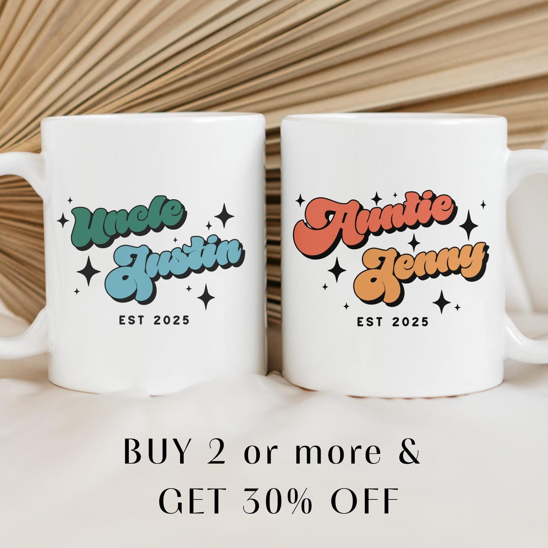 Custom Pregnancy Reveal Mug for New Aunt and Uncle, Aunt and Uncle ...
