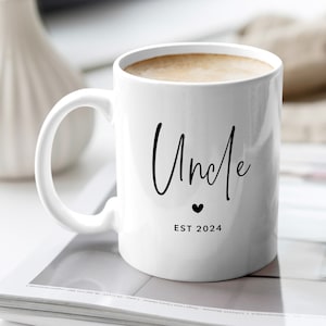 Pregnancy Reveal Mug for New Aunt and Uncle Gift, Aunt and Uncle Pregnancy Announcement, New Auntie New Uncle Gift Mug Set, New Uncle Mug