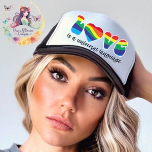 Miłość jest uniwersalnym językiem png duma tęcza sztuka cyfrowa prawa LGBTQ clipart inkluzywne pobieranie cyfrowe tęcza retro miłość png duma gejowska