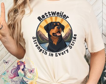 Retro Rottweiler T-Shirt: Celebrate Strength in Every Stride - Great Gift for Dog Lovers, breeders, Rottie mom or dad vintage t-shirt gift