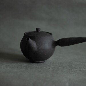 Ironstone Kyusu Teapot #2: Handmade Japanese-Style Side-Handle Tea Pot