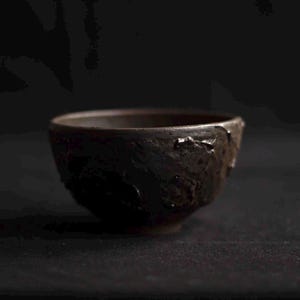 Dobe iron black chawan Japanese-style tea bowl