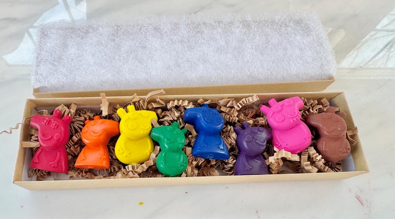 Peppa Pig Crayon Kids Party Favors Pig Birthday Goodie Bag Fillers Creative Sensory Play Gift Set image 6