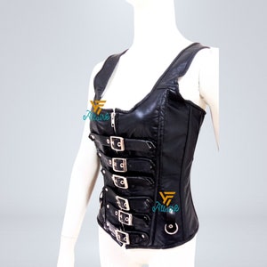 Heavy Duty corset Double Boned Waist Training Genuine Leather Woman Corset Tight Shaper Leather Mistress Corset