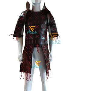 Men’s Premium Leather Armor Chest and Shoulder Set – Brown Warrior Style Body Armor